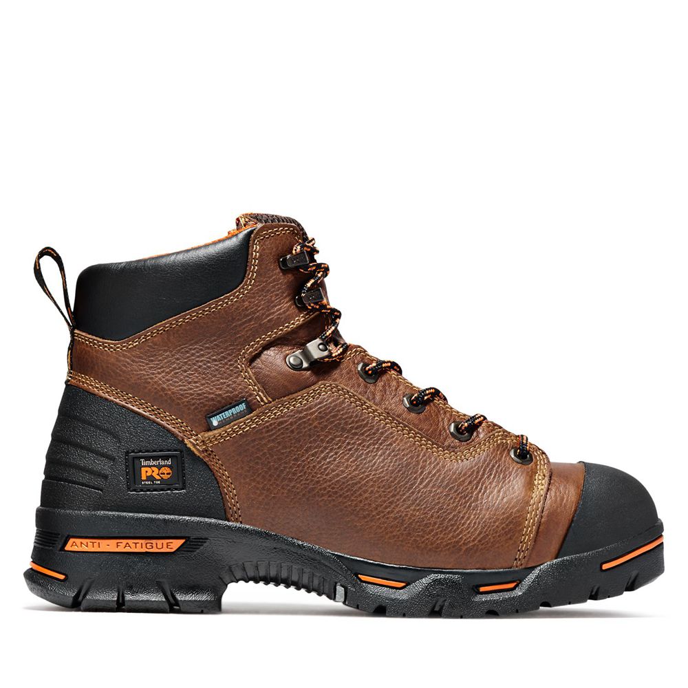 Bocanci De Muncă Timberland Barbati Maro/Negrii - Pro® Endurance 6" Steel Toe - Romania - YSMAPL391